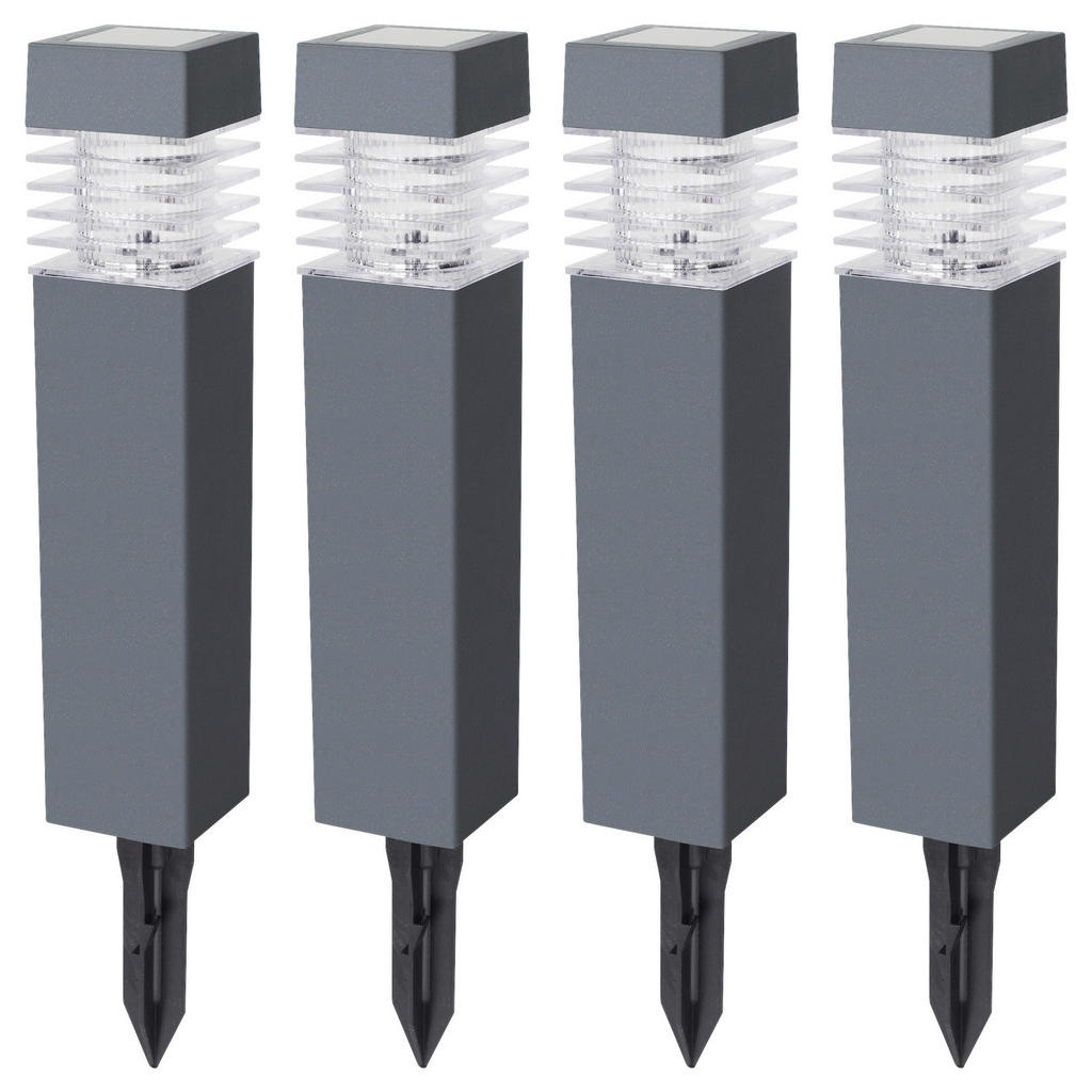 4 X Solarleuchte mit Erdspieß