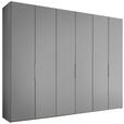 DREHTÜRENSCHRANK inkl. Zubehör 298/240/63 cm,  in Hellgrau, 6-türig  - Hellgrau/Alufarben, Design, Holzwerkstoff/Metall (298/240/63cm) - Dieter Knoll