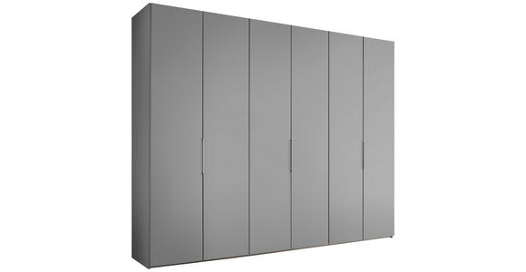 DREHTÜRENSCHRANK inkl. Zubehör 298/240/63 cm,  in Hellgrau, 6-türig  - Hellgrau/Alufarben, Design, Holzwerkstoff/Metall (298/240/63cm) - Dieter Knoll