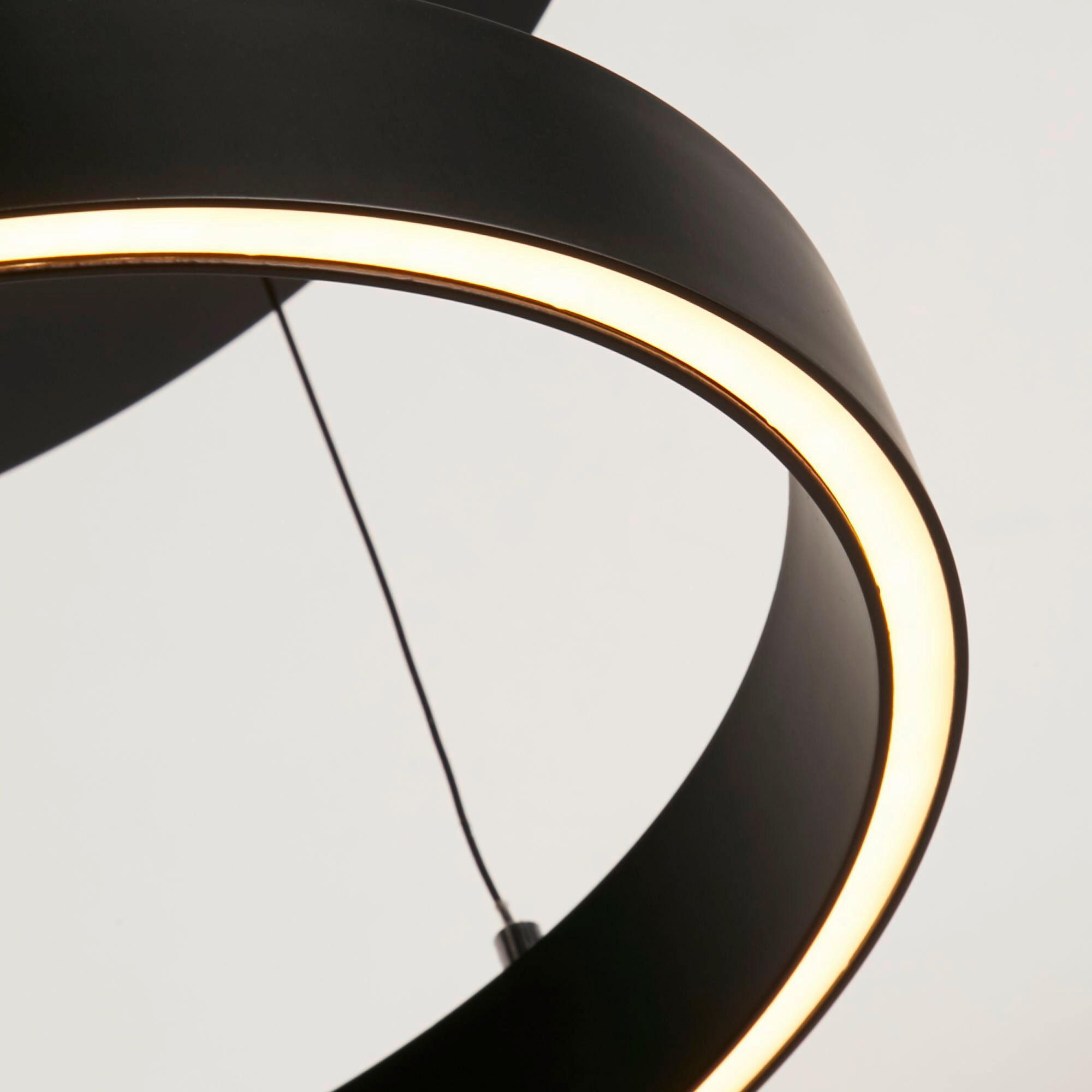 LED-HÄNGELEUCHTE Searchlight Layla Pendant 44/12.5 cm   - Schwarz, Basics, Metall (44/12.5cm) - Searchlight