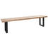 SITZBANK 200/44/40 cm in Eichefarben, Schwarz - Eichefarben/Schwarz, Natur, Holz/Metall (200/44/40cm) - Landscape SITZBANK 200/44/40 cm in Eichefarben, Schwarz - Eichefarben/Schwarz, Natur, Holz/Metall (200/44/40cm) - Landscape