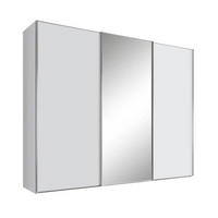 Dulap Cu Uși Glisante, 280/222/68 cm, alb - alb/culoare aluminiu, Modern, sticlă/metal (280/222/68cm) - Moderano