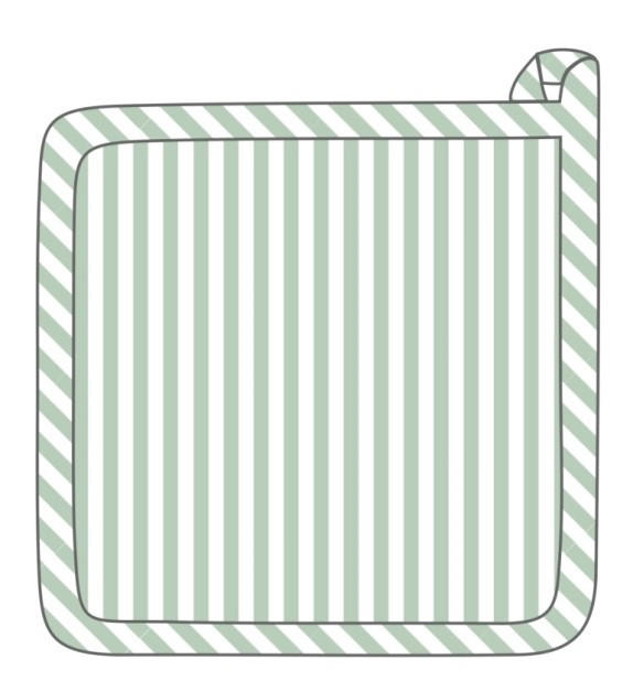 KRPA ZA VRUĆE POSUĐE zelena , tekstil  SANSIBAR  - zelena, tekstil (20/20cm) - Esposa
