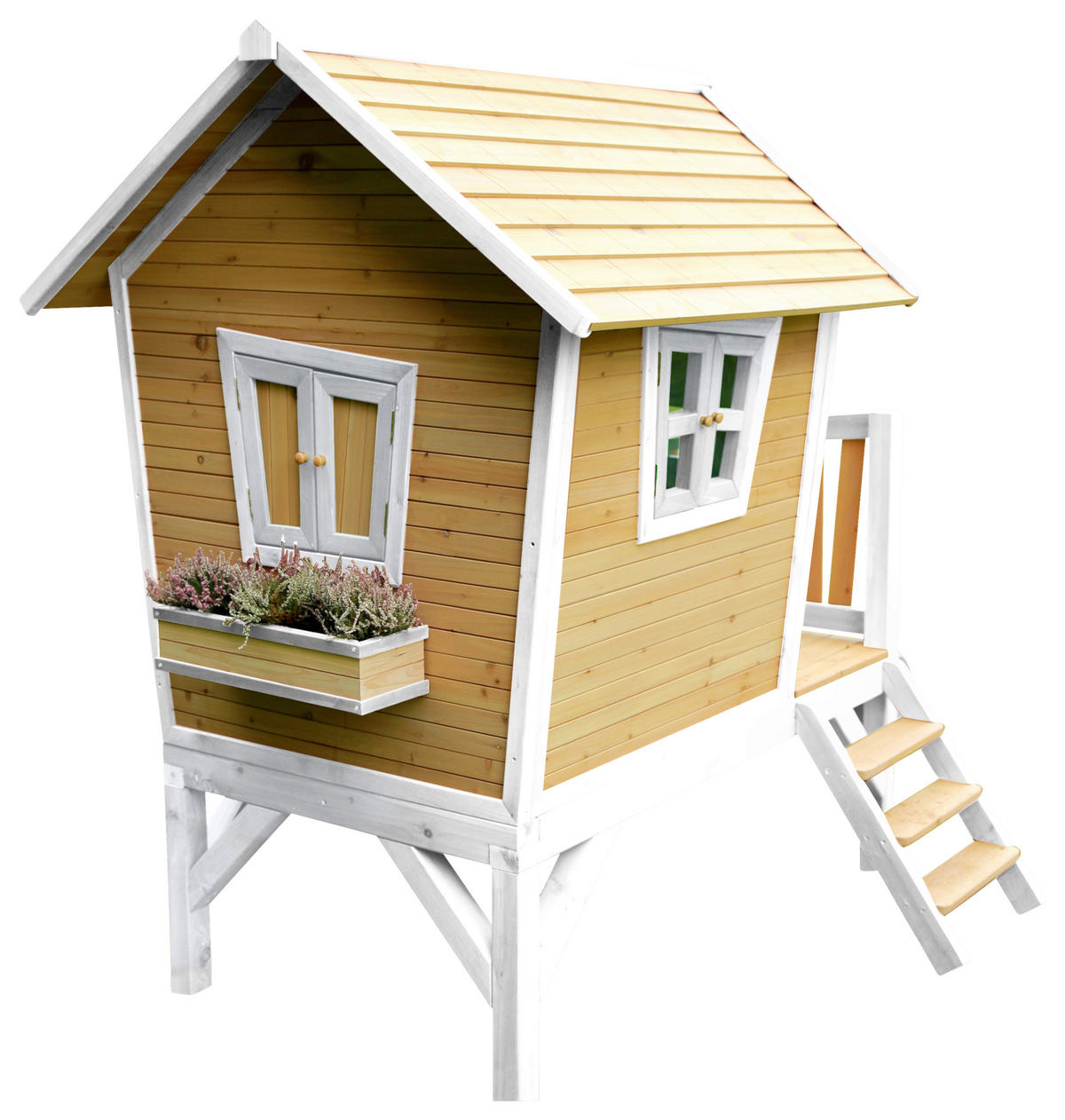 SPIELHAUS 264/203/177 cm  - Weiss/Lila, Konventionell, Holz/Kunststoff (264/203/177cm)