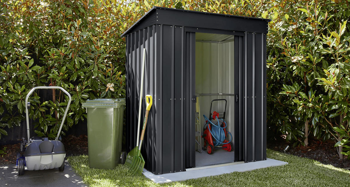 GERÄTEHAUS 180/199/124 cm  - Schwarz, Basics, Metall (180/199/124cm)