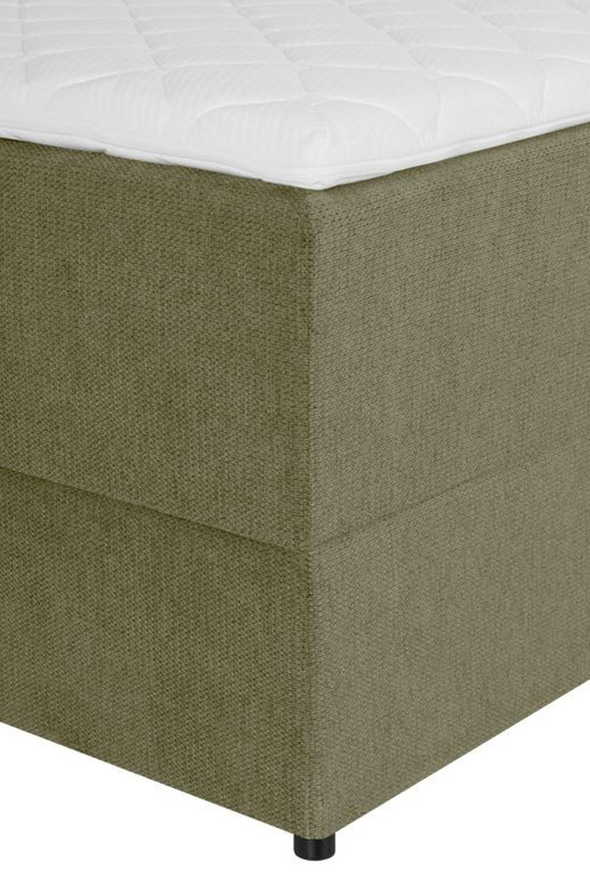 Boxspring 160x200 cm  in măsliniu  - măsliniu, Modern, metal/lemn (160/200cm) - Welnova