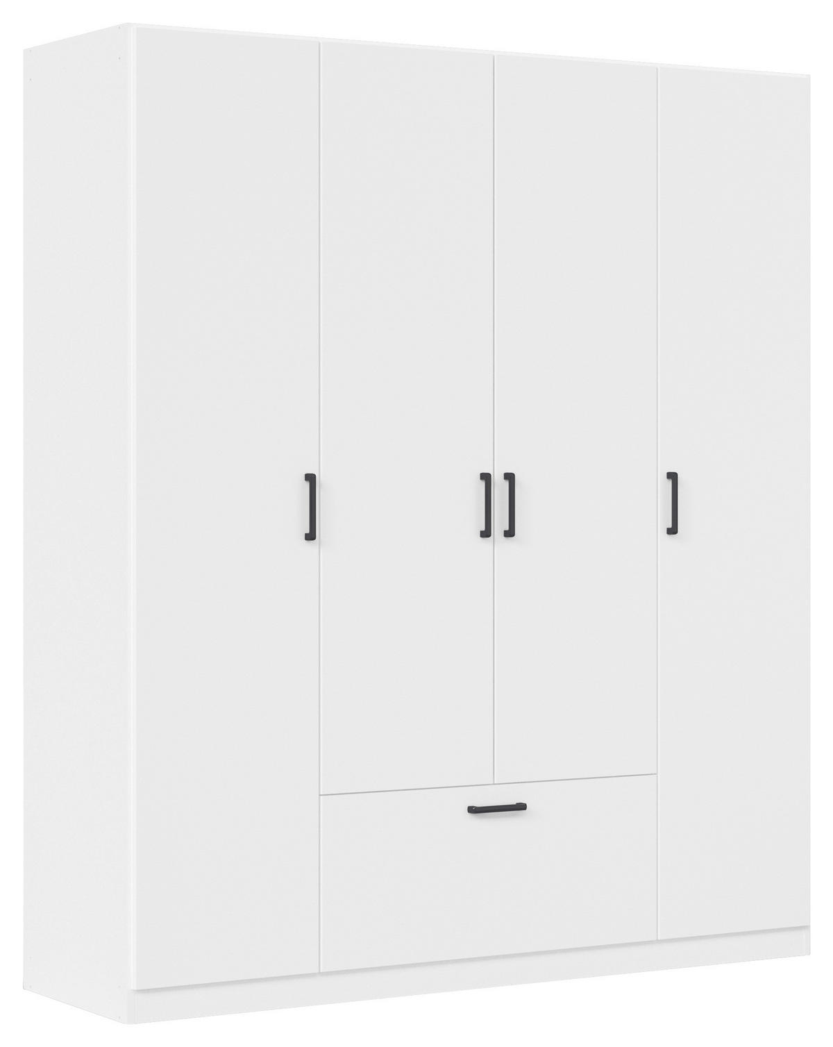 KLEIDERSCHRANK in Weiss  - Weiss/Grau, Basics, Holzwerkstoff/Metall (181/210/54cm) - Boxxx