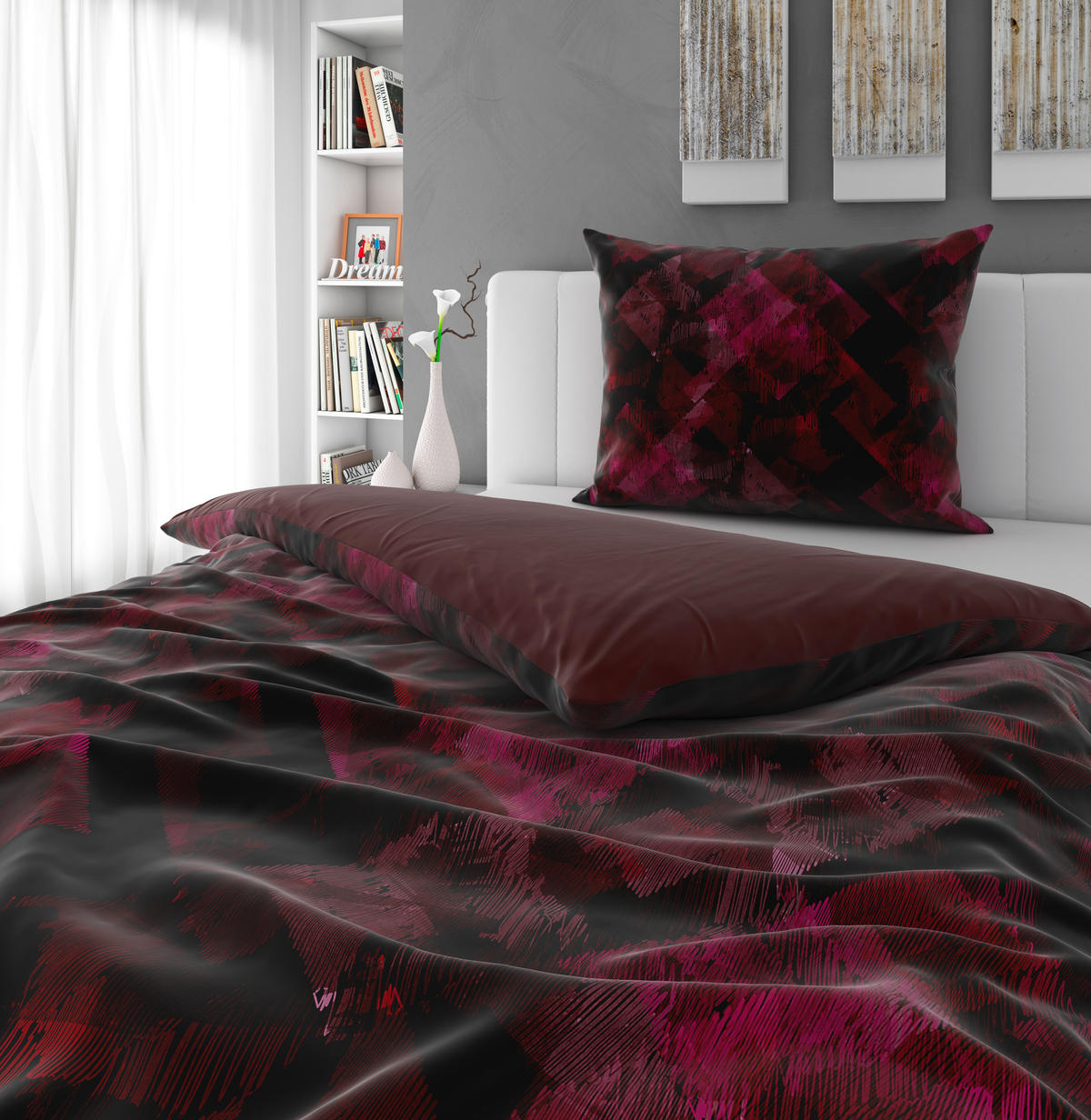 KÉTOLDALAS ÁGYNEMŰHUZAT 140/200 cm  - lila, Konventionell, textil (140/200cm) - Novel