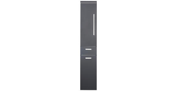 HOCHSCHRANK 30/164/33 cm - Chromfarben/Grau, Design, Glas/Holzwerkstoff (30/164/33cm) - Novel