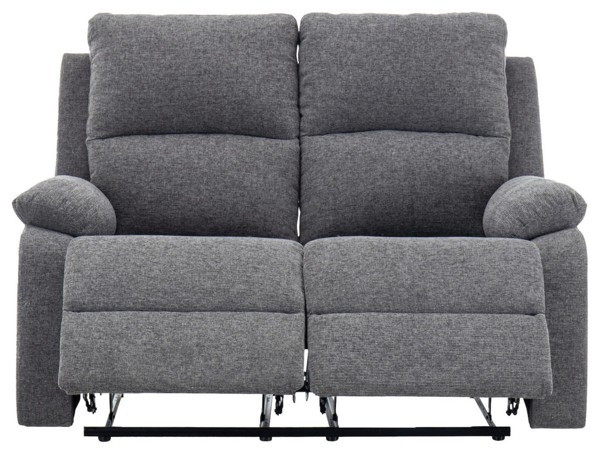 SITZGARNITUR VERONA Leinenoptik Dunkelgrau  - Dunkelgrau/Schwarz, Design, Kunststoff/Textil (84,5/133,5/100,5/92cm) - Livetastic