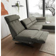 ECKSOFA in Flachgewebe Grün  279-327/176-217 cm  - Schwarz/Grün, Design, Textil/Metall (279-327/176-217cm) - Dieter Knoll