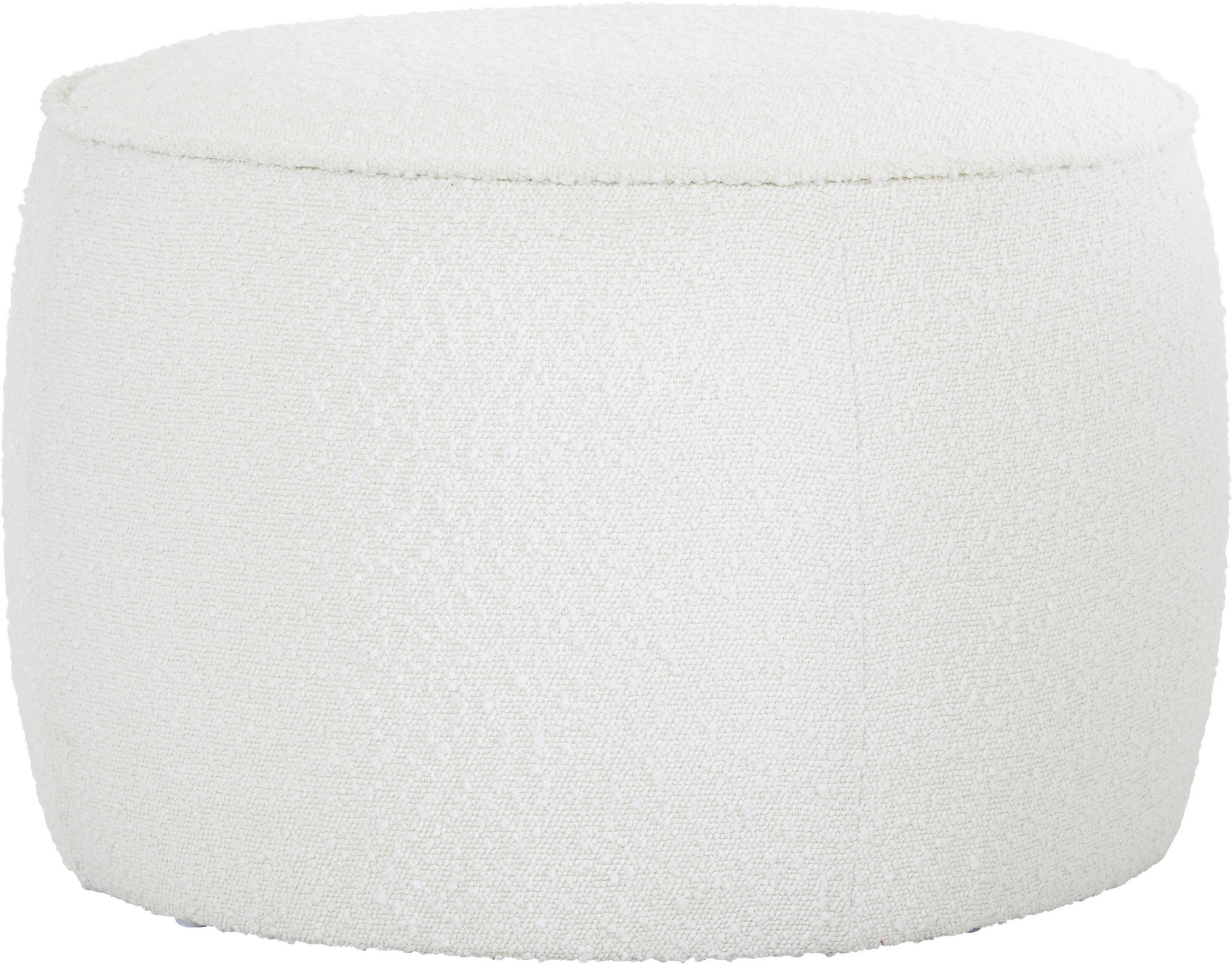 HOCKER Bouclé Weiß  - Weiß, Trend, Textil (60,5/40/60,5cm) - Xora