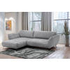 ECKSOFA SAMOA Grau Struktur  - Schwarz/Grau, Design, Textil/Metall (187/282cm) - Livetastic