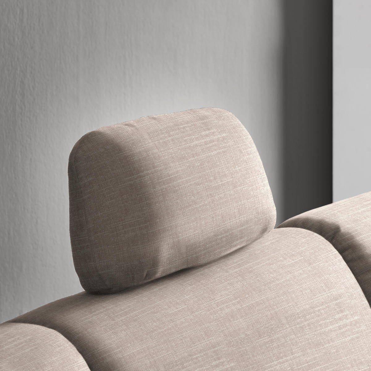 ECKSOFA in Chenille Naturfarben, Beige  227/208 cm  - Beige/Alufarben, KONVENTIONELL, Textil/Metall (227/208cm) - Sedda