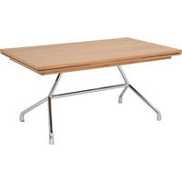 ESSTISCH Eichefarben, Chromfarben rechteckig  ausziehbar  - Chromfarben/Eichefarben, Design, Holz/Metall (160-260/95/77cm) - Joop!
