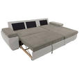 ECKSOFA  in Flachgewebe Weiß, Beige  271/175 cm  - Beige/Weiß, Design, Kunststoff/Textil (271/175cm) - Xora