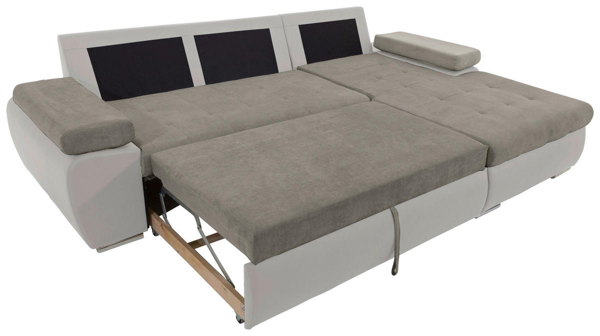 ECKSOFA JOY I -EXKLUSIV- TOP- - Beige/Weiß, Design, Kunststoff/Textil (271/175cm) - Xora
