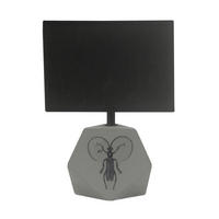 TISCHLEUCHTE 12/19/27 cm  - Schwarz/Grau, Basics, Stein/Textil (12/19/27cm)