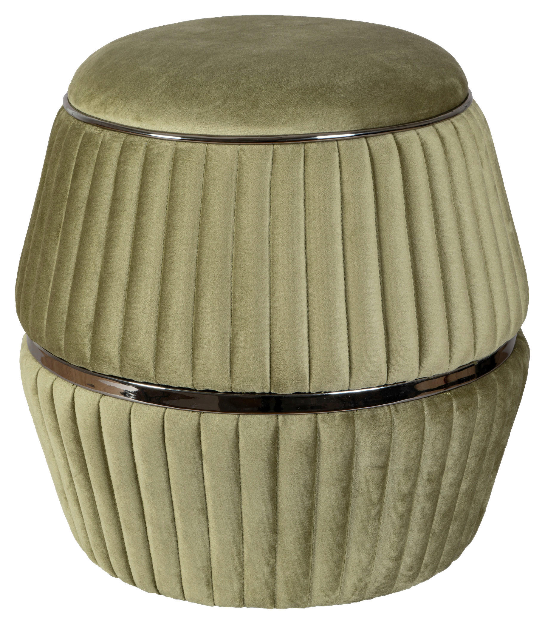 Kayoom Hocker Graphit, Grün 53 cm