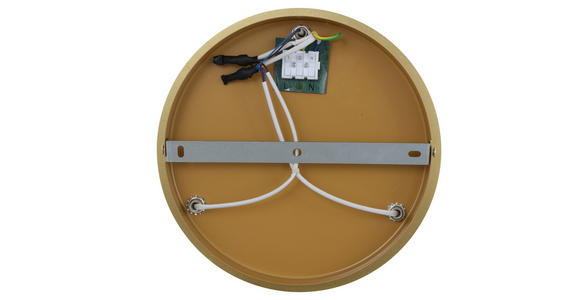HÄNGELEUCHTE 34,5/41,5 cm - Goldfarben/Weiß, Trend, Glas/Metall (34,5/41,5cm) - Novel