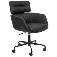 SNURRSTOL  i svart  - svart, Design, metall/läder (62/91/66cm) - Dieter Knoll