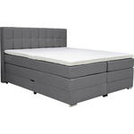 BOXSPRINGBETT 160/200 cm  in Grau  - Alufarben/Grau, KONVENTIONELL, Kunststoff/Textil (160/200cm) - Carryhome