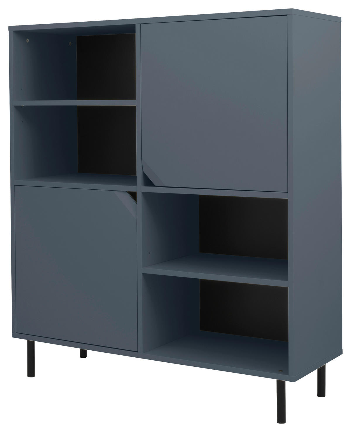 HIGHBOARD  in 118/137/43 cm  - Schwarz/Dunkelblau, Design, Holzwerkstoff/Metall (118/137/43cm)