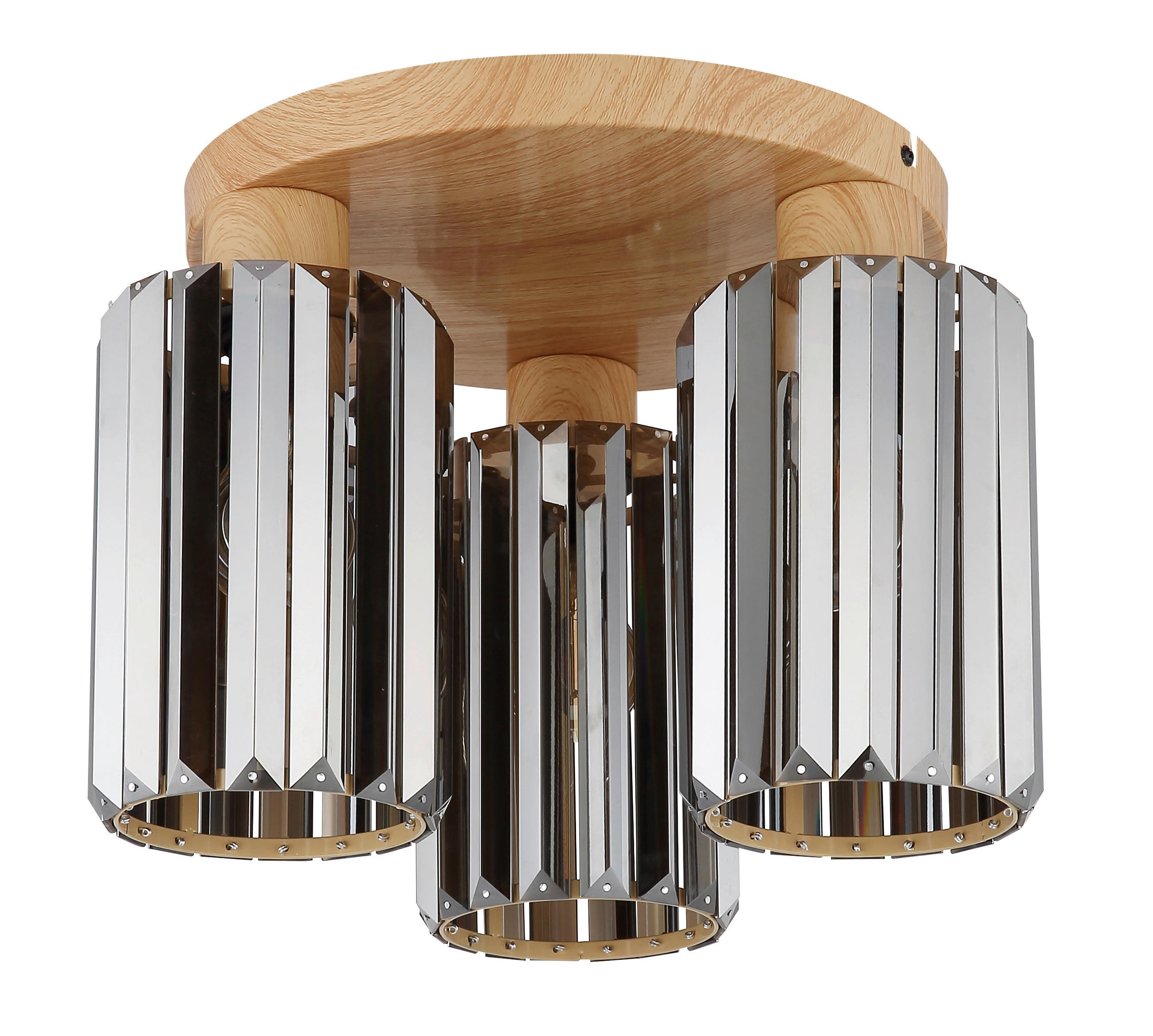 DECKENLEUCHTE RUN 35/25 cm   - Braun/Grau, Trend, Glas/Metall (35/25cm)