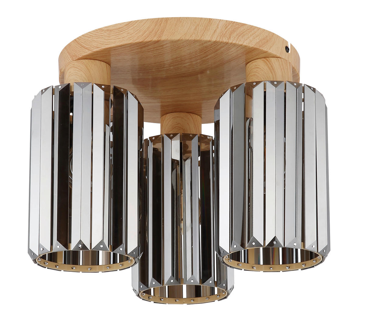 DECKENLEUCHTE RUN 35/25 cm   - Braun/Grau, Trend, Glas/Metall (35/25cm)