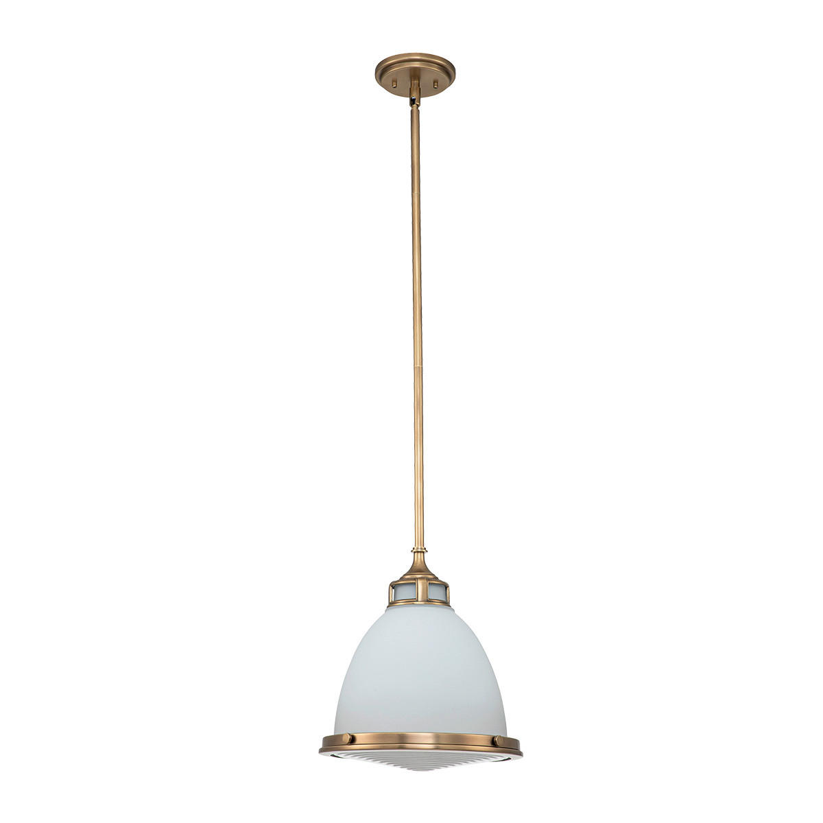 HÄNGELEUCHTE Elstead Amelia 32.4/42 cm   - Messingfarben, KONVENTIONELL, Glas/Metall (32.4/42cm) - Elstead Lighting