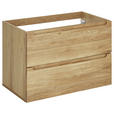 WASCHBECKENUNTERSCHRANK 80/54/46 cm  - Eichefarben, KONVENTIONELL, Holz/Holzwerkstoff (80/54/46cm) - Linea Natura