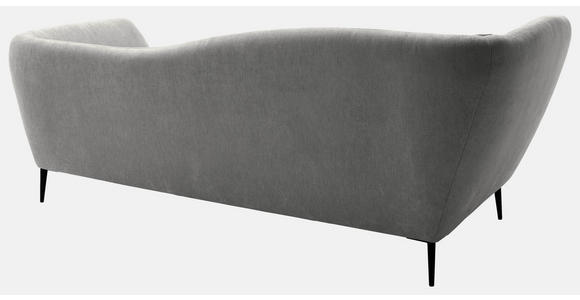 RÉCAMIERE Platinfarben Chenille Zierkissen, Rücken echt  - Platinfarben/Schwarz, KONVENTIONELL, Textil/Metall (224/70/97cm) - Hom`in