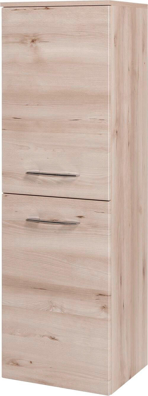 MIDISCHRANK 40/130/35 cm - Chromfarben/Buchefarben, KONVENTIONELL, Holzwerkstoff/Metall (40/130/35cm) - Xora