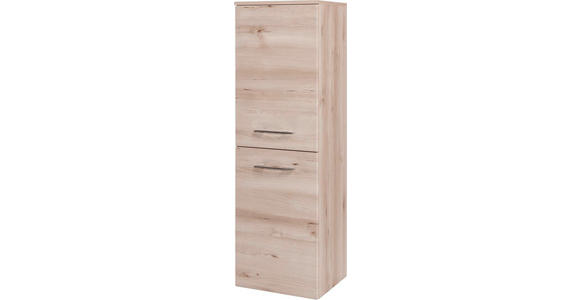 MIDISCHRANK 40/130/35 cm  - Chromfarben/Buchefarben, KONVENTIONELL, Holzwerkstoff/Metall (40/130/35cm) - Xora