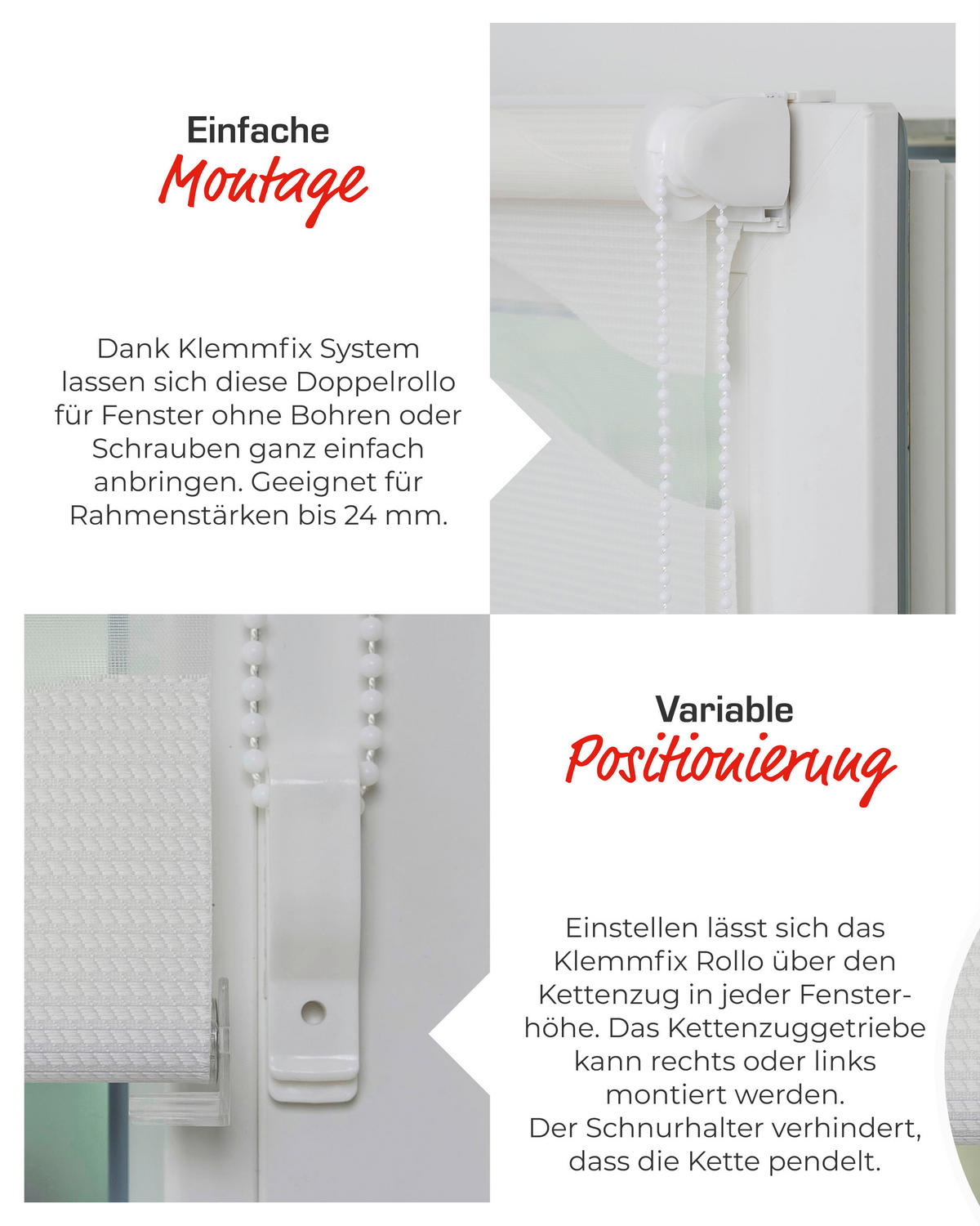 DOPPELROLLO 80/210 cm  - Weiß, Basics, Textil (80/210cm) - Schwöller