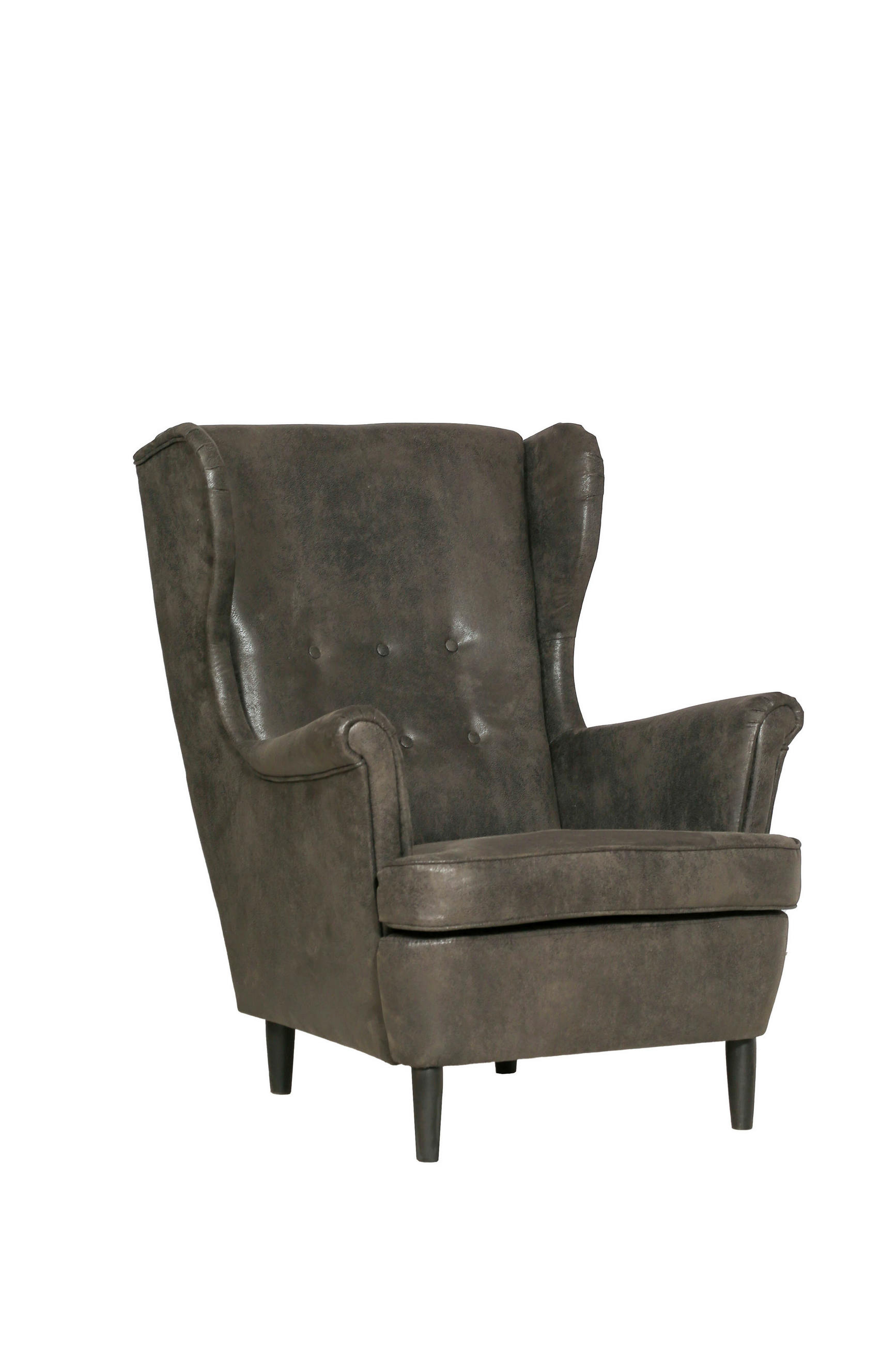 Niels Andersson KŘESLO UŠÁK, dřevo, textil, karton, kompozitní dřevo, tmavě hnědá