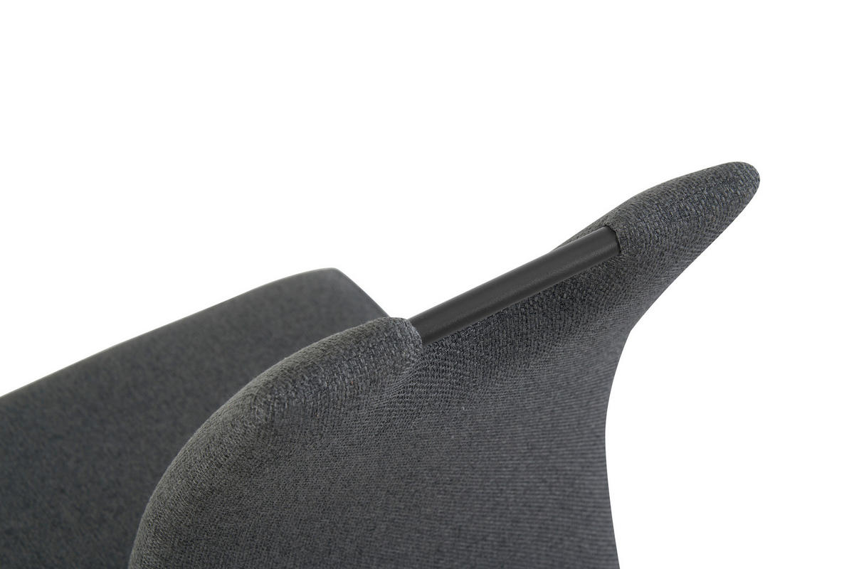 SCHWINGSTUHL-SET 2 Stück  in Webstoff  - Anthrazit/Schwarz, MODERN, Textil/Metall (43/98/59cm) - MID.YOU