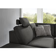 ECKSOFA  in Mikrofaser Anthrazit  242/275 cm  - Anthrazit/Alufarben, Design, Textil/Metall (242/275cm) - Dieter Knoll