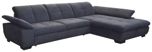 SEDEŽNA GARNITURA, velur siva - črna/siva, Design, tekstil (297/204cm) - Xora