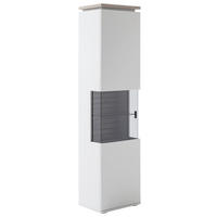 VITRINE in Grau, Eichefarben  - Eichefarben/Grau, Design, Holzwerkstoff (50/207/37cm) - Stylife