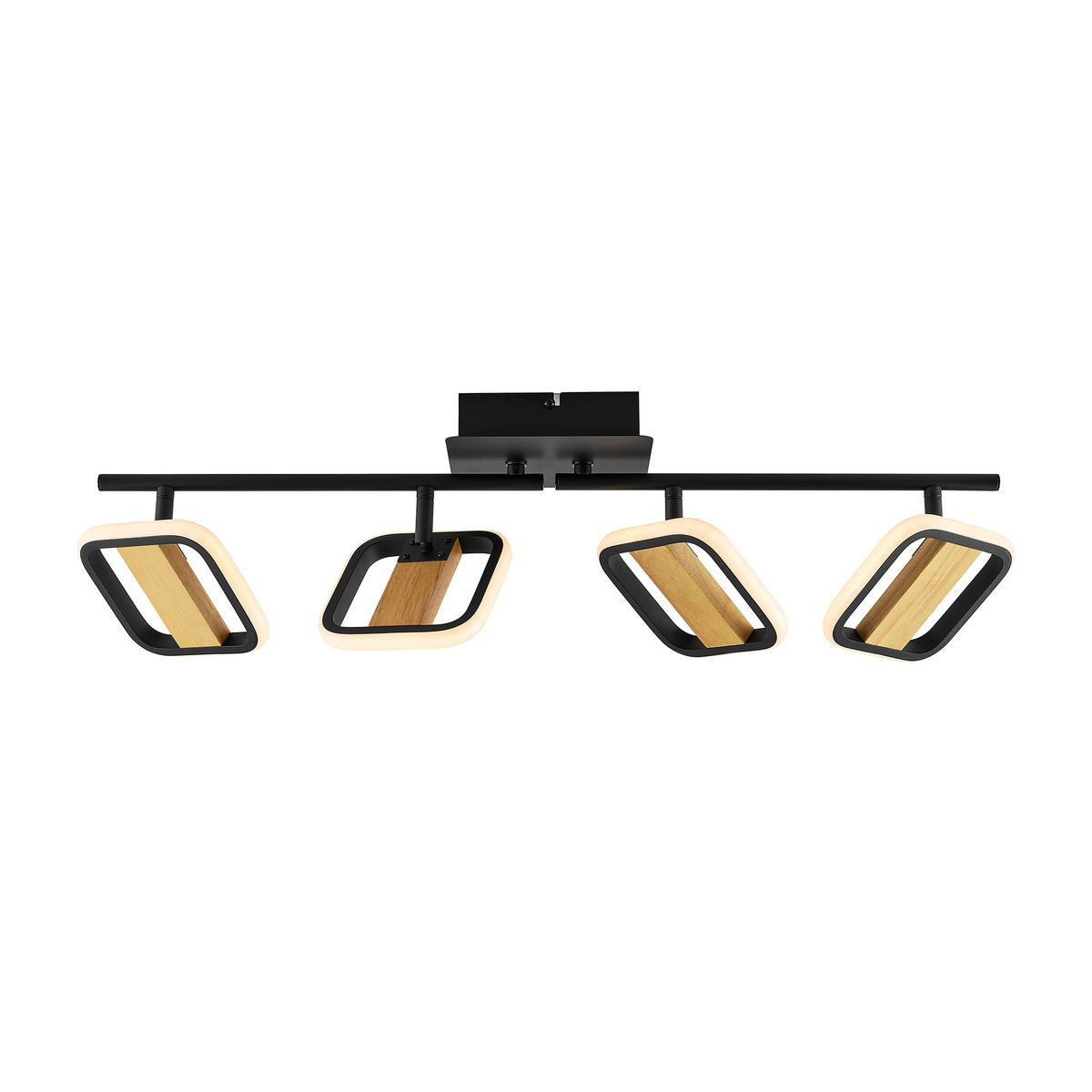 LED-STRAHLER Miriam 68/13,5/12 cm   - Eschefarben/Schwarz, Design, Holz/Kunststoff (68/13,5/12cm) - Novel