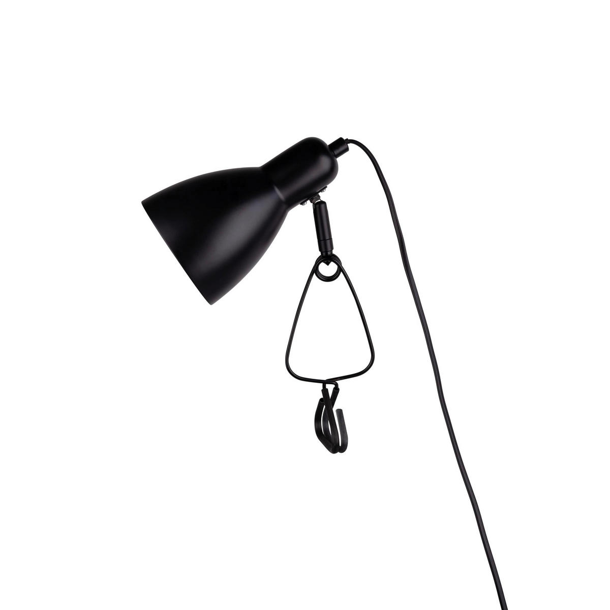 KLEMMLEUCHTE 17/10,5/28 cm   - Schwarz, KONVENTIONELL (17/10,5/28cm) - Näve