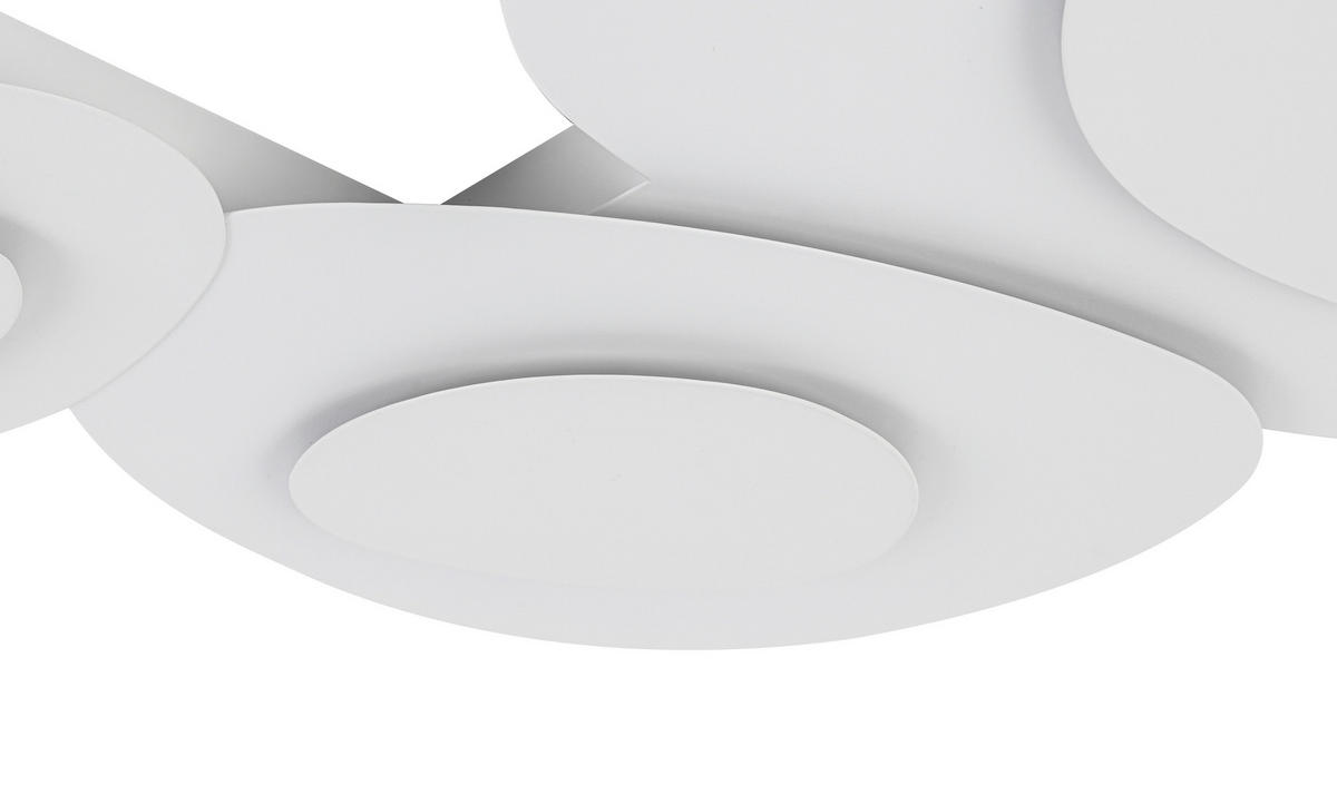 DECKENLEUCHTE    60/45/6 cm  - Weiß, Design, Kunststoff/Metall (60/45/6cm) - Collet's Monde