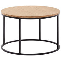 KONFERENČNÍ STOLEK, hnědá, kompozitní dřevo, 70/70/45 cm - černá/hnědá, Moderní, kov/kompozitní dřevo (70/70/45cm) - MID.YOU