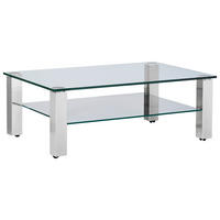 COUCHTISCH in Metall, Glas 110/70/42,5 cm  - Grau, Design, Glas/Kunststoff (110/70/42,5cm)