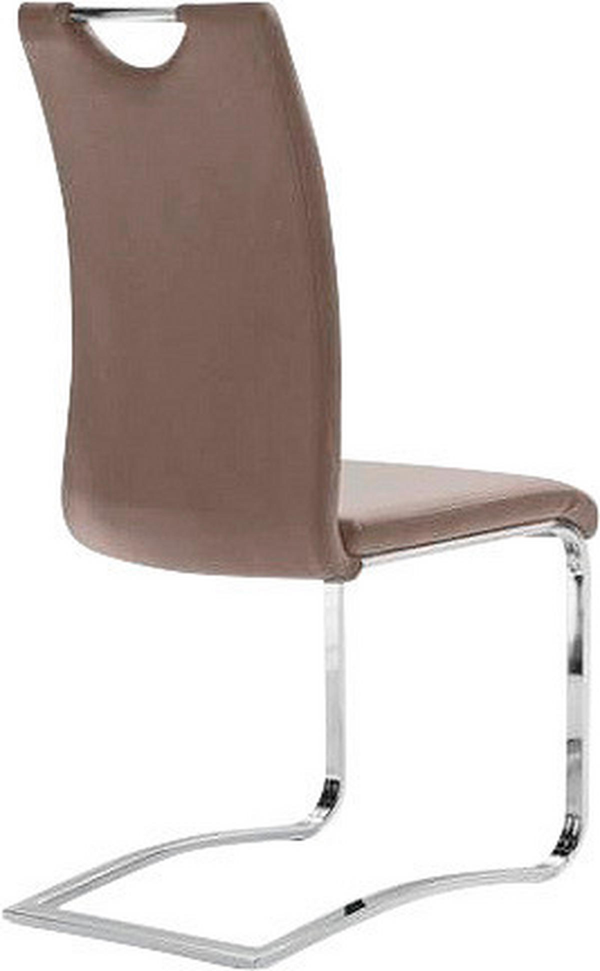 SCHWINGSTUHL  in Lederlook  - Cappuccino, Design, Textil/Metall (43/100/57cm) - Carryhome