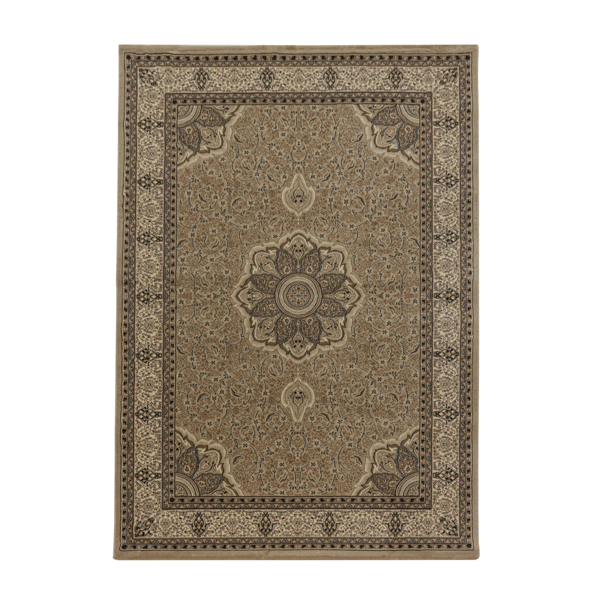Orientalischer Webteppich Beige Kashmir 200x290 cm