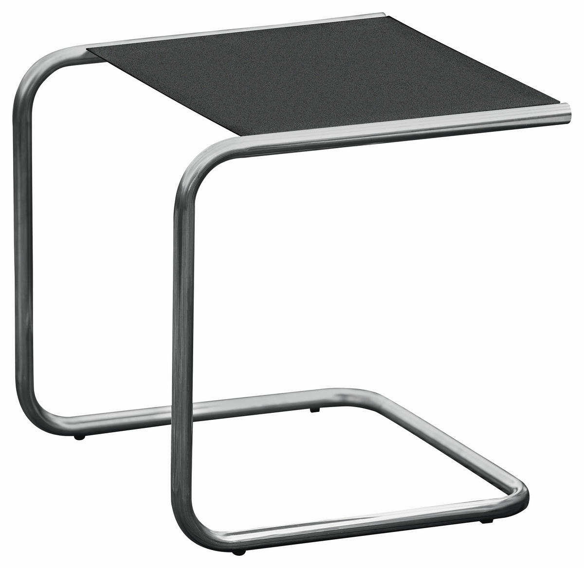 GARTENBEISTELLTISCH 40/40/40 cm Metall quadratisch  - Schwarz/Alufarben, Basics, Metall (40/40/40cm) - FIAM