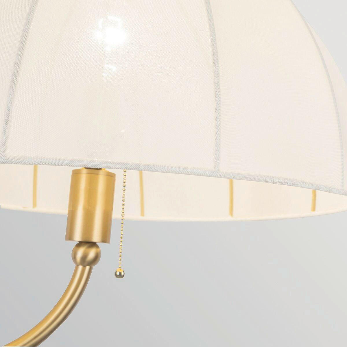 STEHLEUCHTE Alora Mood 45,7/172,7 cm  - Goldfarben/Creme, Design, Textil/Metall (45,7/172,7cm) - Elstead Lighting
