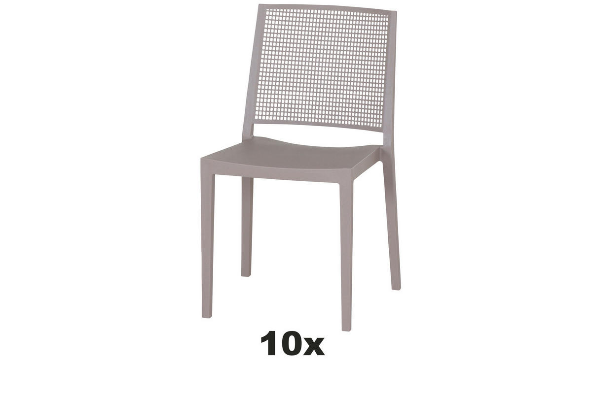 GARTENSESSEL-SET Taupe  - Taupe, Basics, Kunststoff (46/80/56cm) - Siena Garden